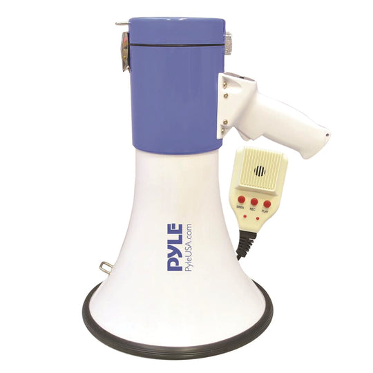 Pyle 50W Rechargeable Megaphone Bullhorn with Record, Siren & Talk Modes - view 2