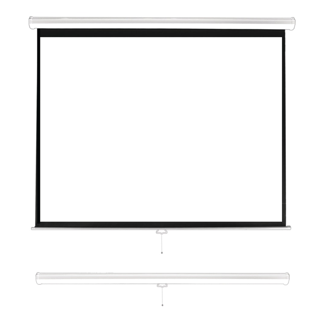 Pyle 84-In. Manual Pull-Down Projector Screen, 4:3 Matte White - view 5