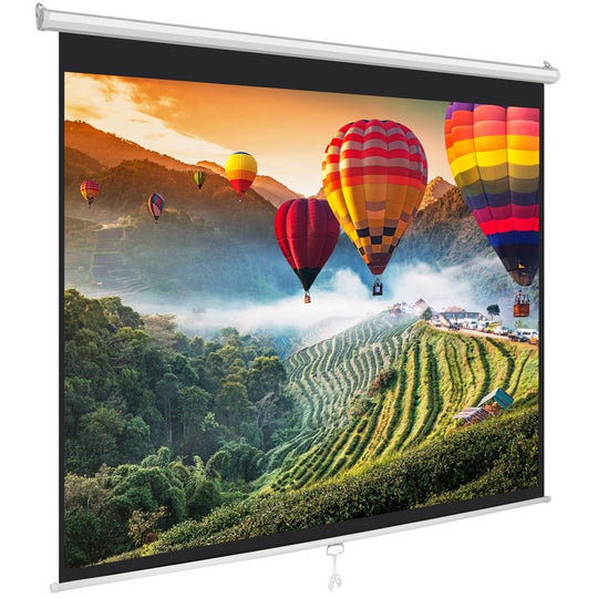 Pyle 84-In. Manual Pull-Down Projector Screen, 4:3 Matte White - view 6