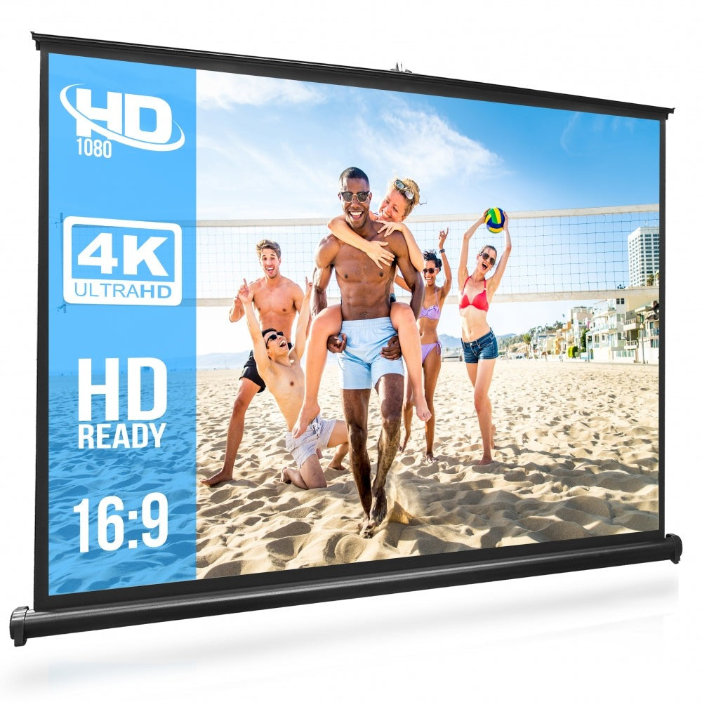 Pyle 50-In. Portable Pull-Up Projector Screen with Aluminum Case - view 3