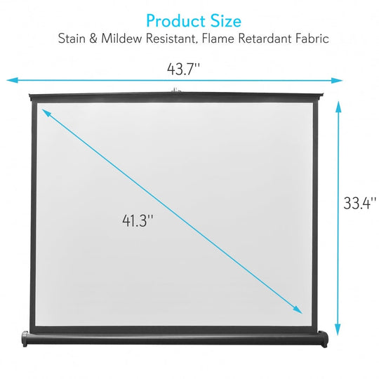 Pyle 50-In. Portable Pull-Up Projector Screen with Aluminum Case - view 5