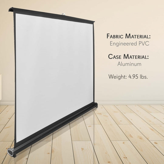 Pyle 50-In. Portable Pull-Up Projector Screen with Aluminum Case - view 8