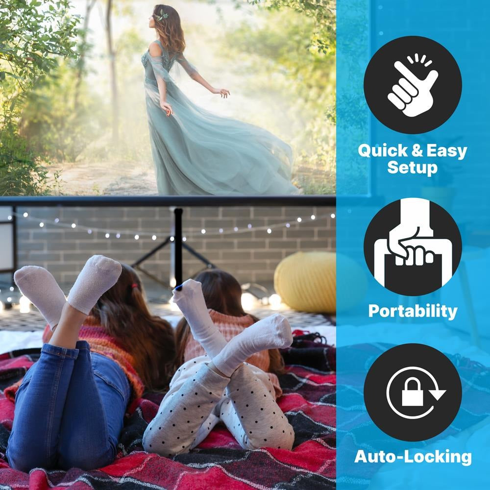 Pyle 60-In. Portable Tripod Projector Screen with Carry Case - view 5