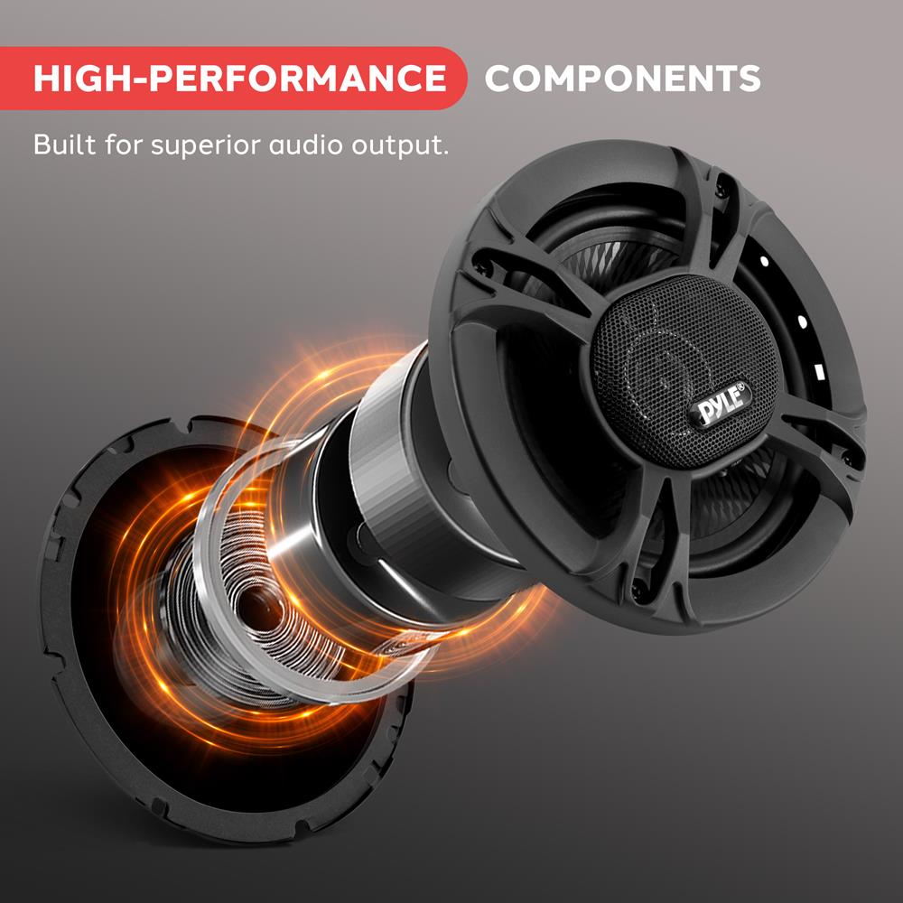 Pyle Blue Label 6.5-In. 300W 3-Way Coaxial Car Speakers, Pair - view 4