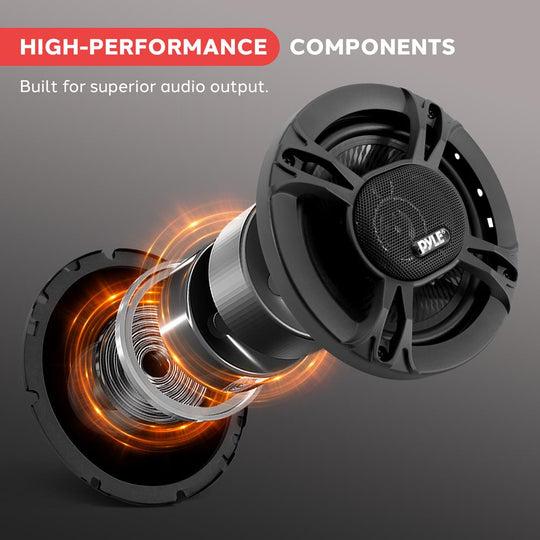 Pyle Blue Label 6.5-In. 300W 3-Way Coaxial Car Speakers, Pair - view 4