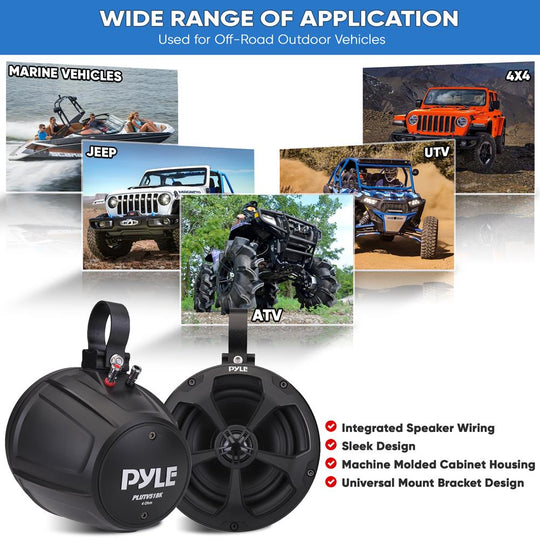 Pyle 5.25-In. 1,000W Waterproof Marine & Off-Road UTV Speakers, Pair - view 6