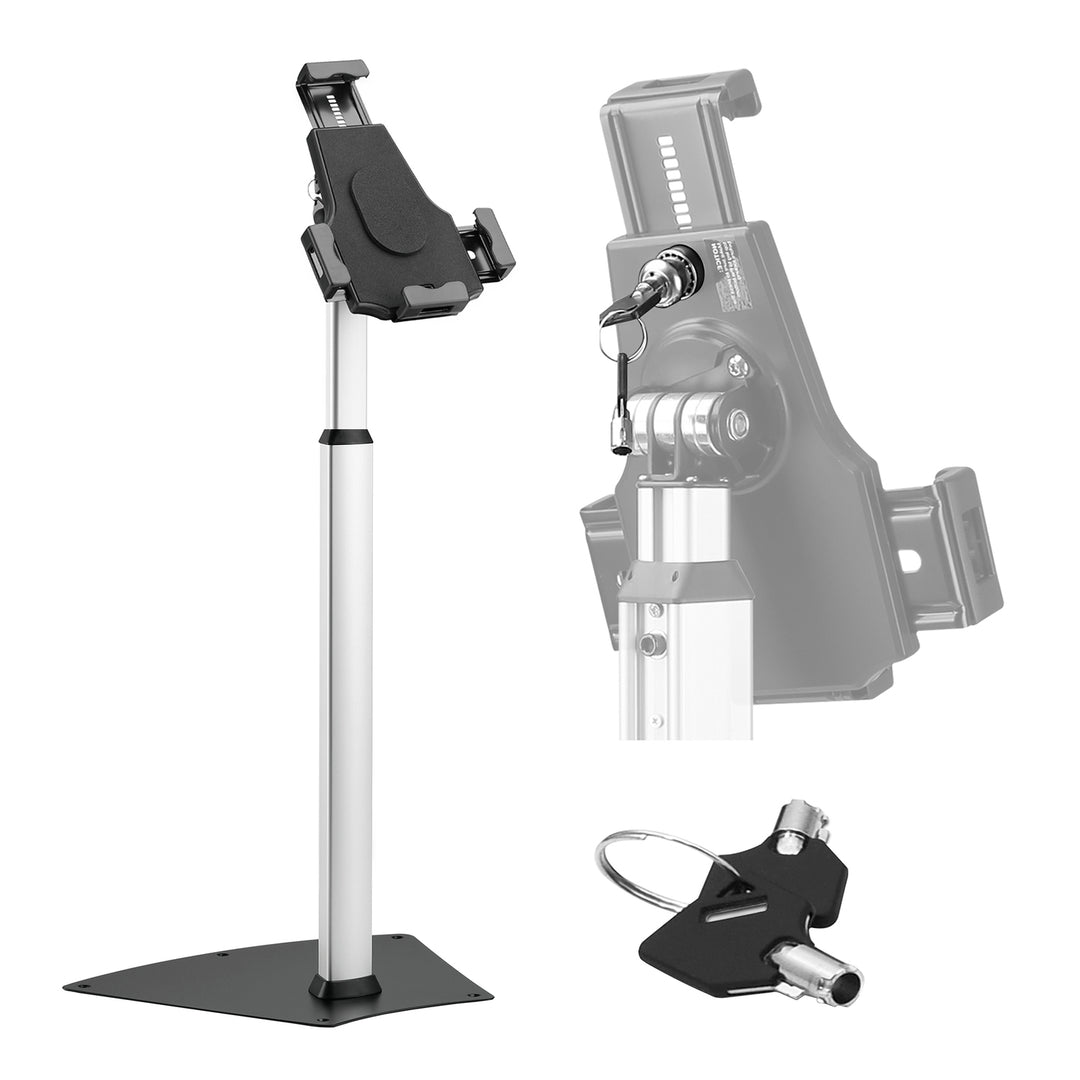 Pyle Anti-Theft Tablet Kiosk Floor Stand for 7.9 to 10.1-In. Tablets