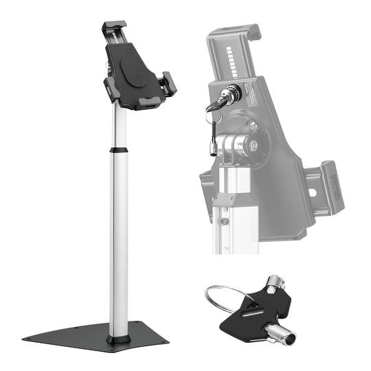 Pyle Anti-Theft Tablet Kiosk Floor Stand for 7.9 to 10.1-In. Tablets