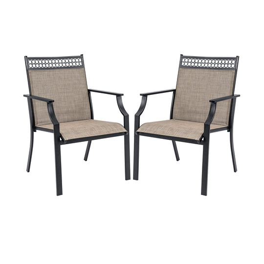 Patio Chairs Set of 2 with All Weather Breathable Fabric