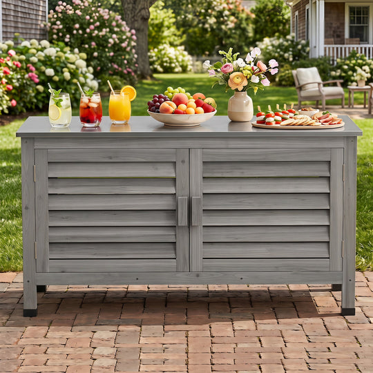 Outdoor Storage Cabinet with Stainless Steel Countertop