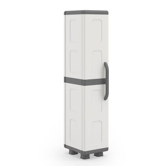 Plastic Kitchen Pantry with 4 Adjustable Shelves and Single Door for Living Room and Kitchen