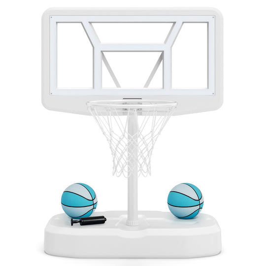 Pool Basketball Hoop Set with 2 Balls and Pump