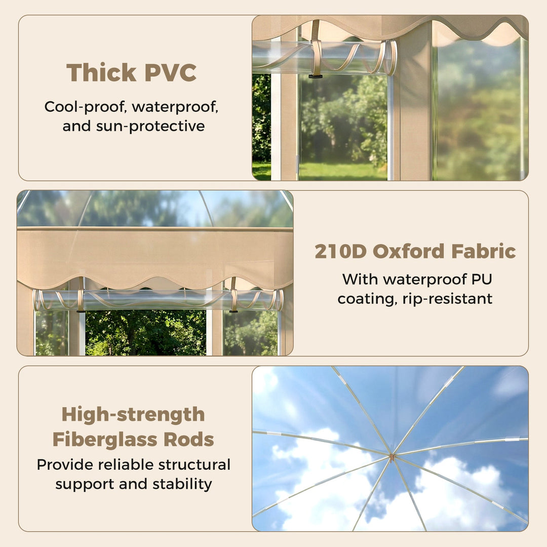 Pop Up Bubble Tent 10x10 FT for 8-10 People Weatherproof Pod with 540¬∞ Panoramic Clear PVC