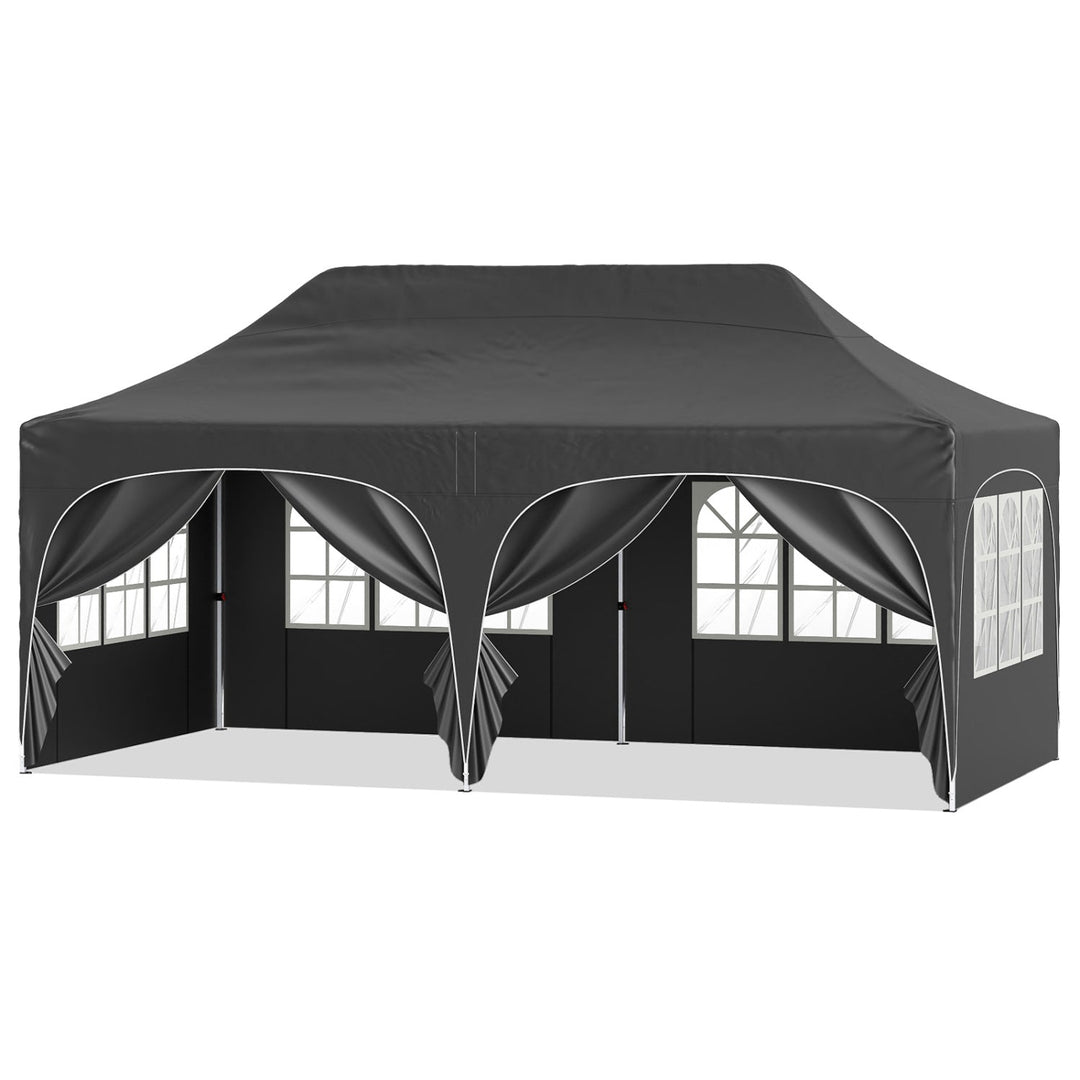 Pop Up Canopy Tent 10x20 ft with 6 Removable Sidewalls