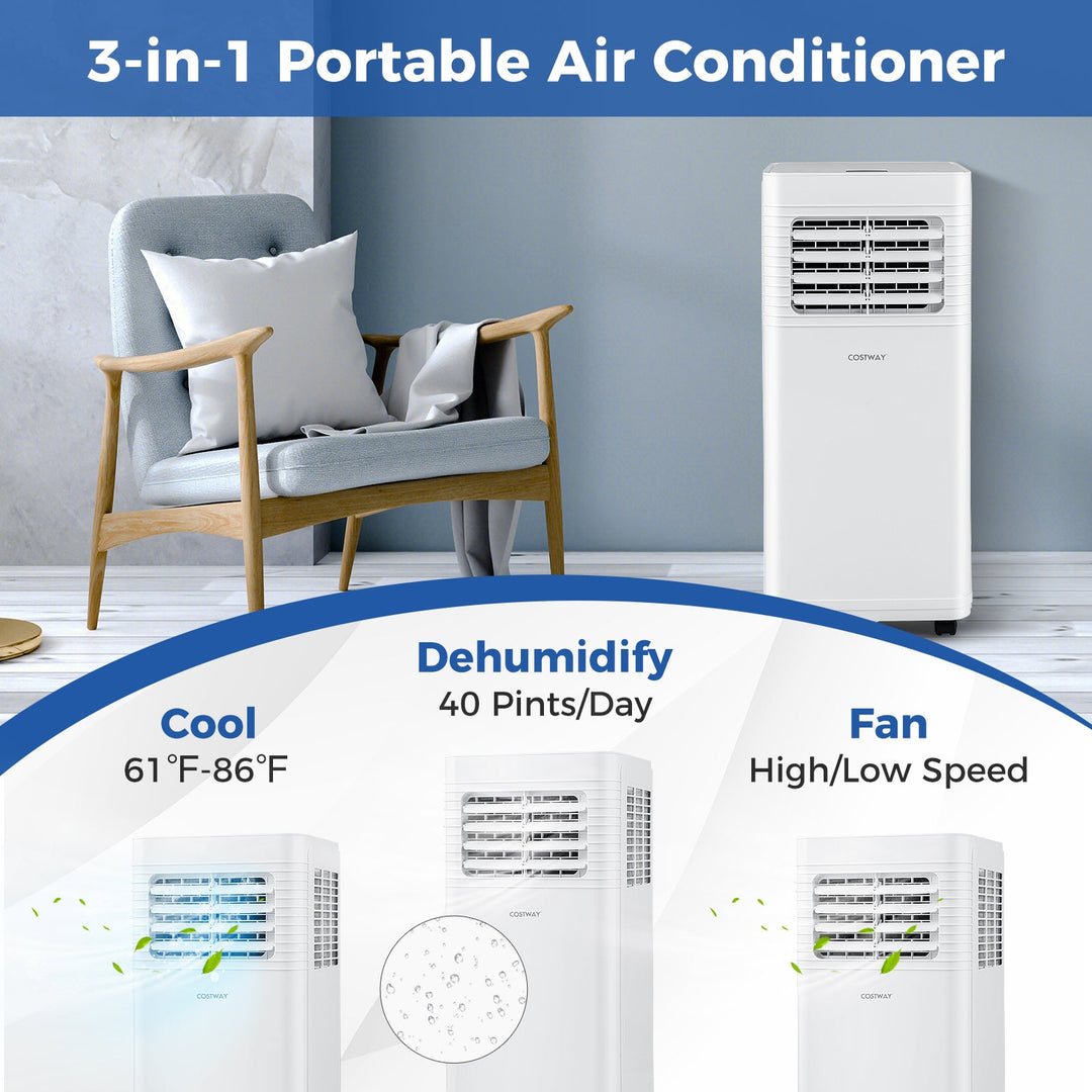 8000 BTU Portable Air Conditioner with Dehumidifier
