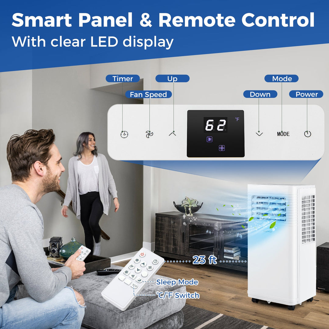 8000 BTU Portable Air Conditioner with Dehumidifier