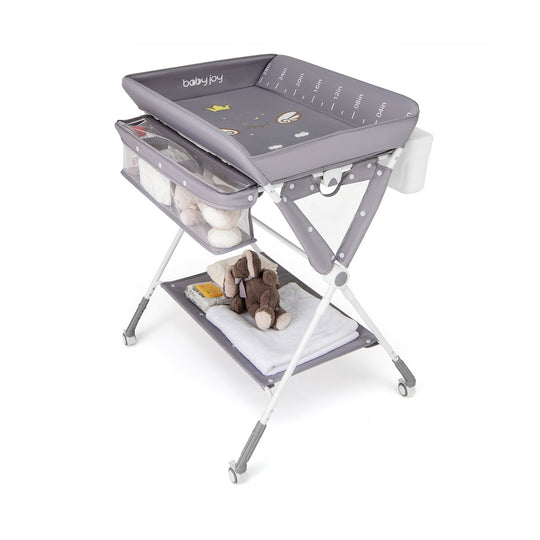 Portable Baby Changing Table with 3-Level Adjustable Height