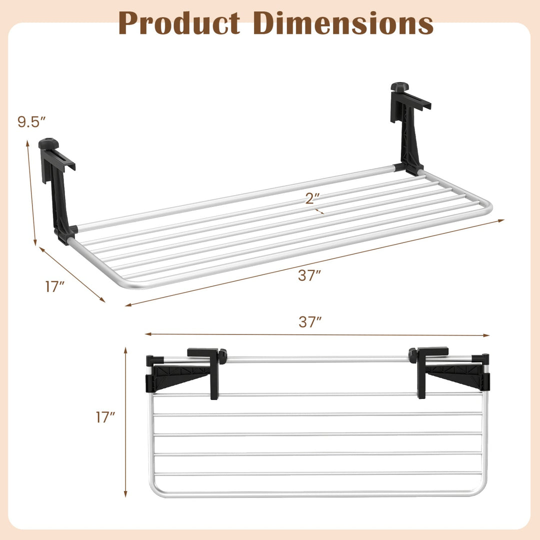 Portable Clothes Drying Rack Extendable Radiator Clothes Airer with Robust Aluminum Frame