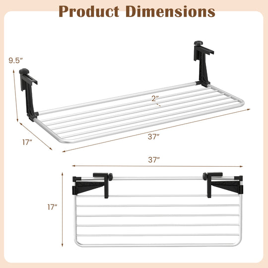 Portable Clothes Drying Rack Extendable Radiator Clothes Airer with Robust Aluminum Frame