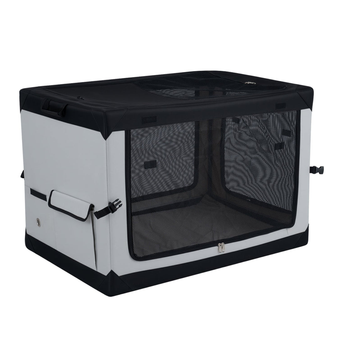 Collapsible Soft Dog Crate with 4 Mesh Doors - Large