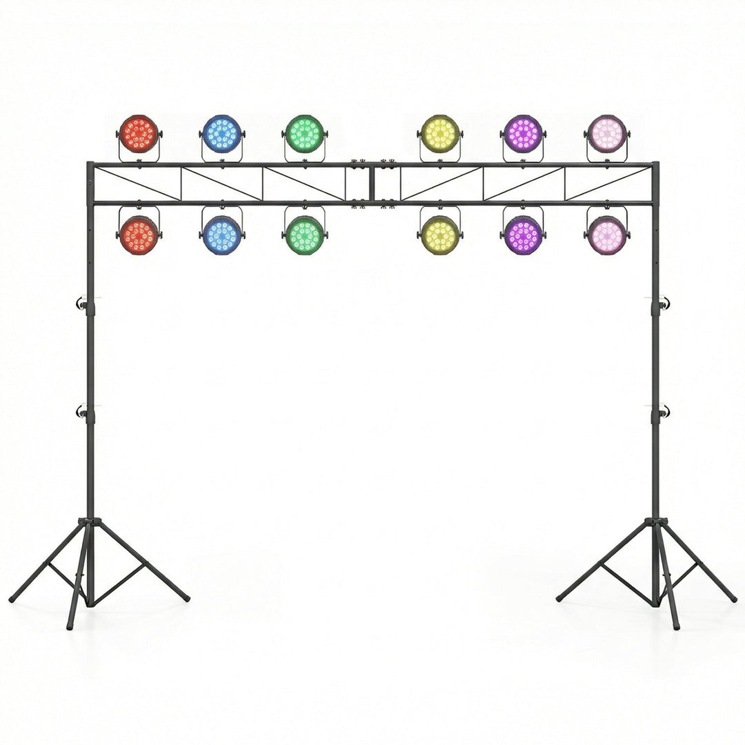 Portable Lighting Truss System Height Adjustable DJ Light Stand with 2 Folding Tripods