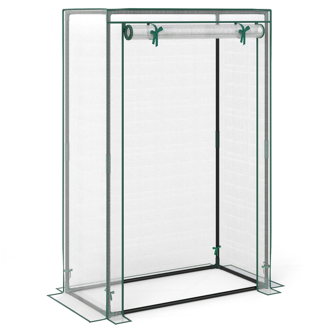 Portable Mini Greenhouse with Roll-Up Zippered Door