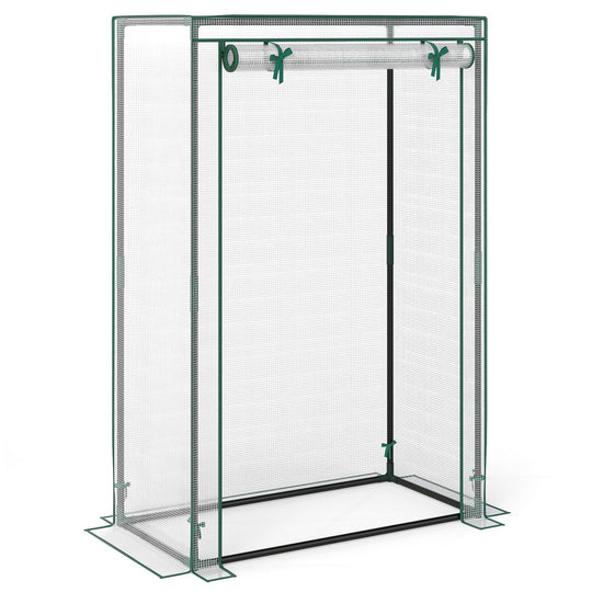 Portable Mini Greenhouse with Roll-Up Zippered Door