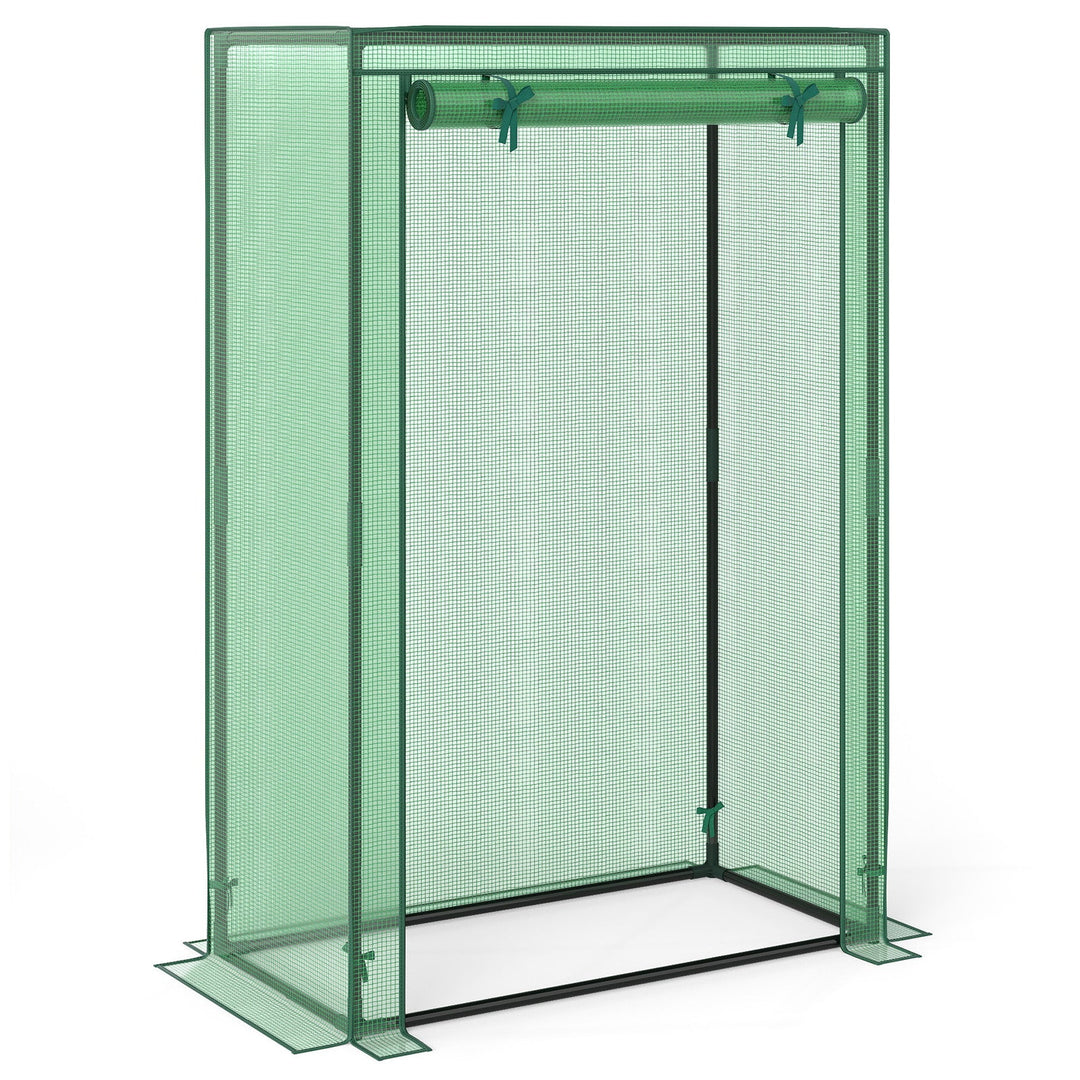 Portable Mini Greenhouse with Roll-Up Zippered Door