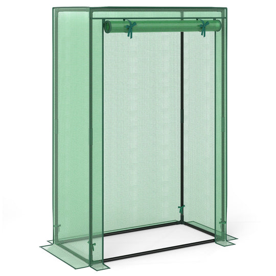 Portable Mini Greenhouse with Roll-Up Zippered Door