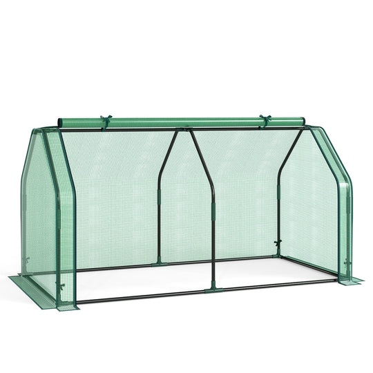 Portable Mini Greenhouse with PE Cover and Roll-Up Door