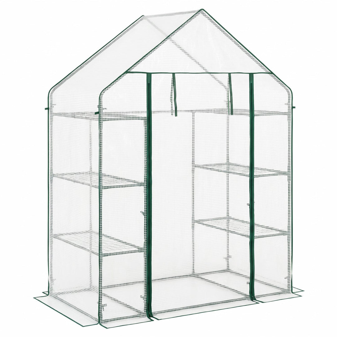 Portable Walk-in Greenhouse with 3 Tiers and 6 Shelves