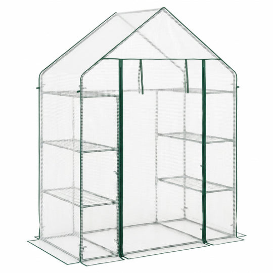 Portable Walk-in Greenhouse with 3 Tiers and 6 Shelves