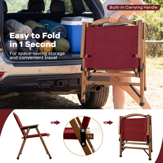 Portable and Lightweight Folding Camping Chair for Patio Picnic Leisure Fishing Travel Beach