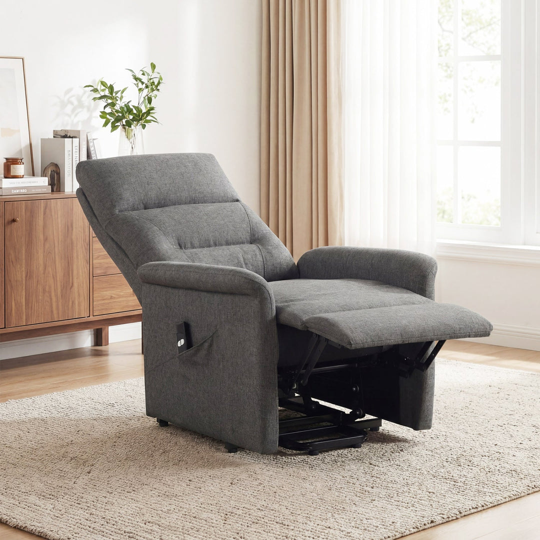 Power Lift Recliner Chair for Elderly with Remote Control and Side Storage Pocket