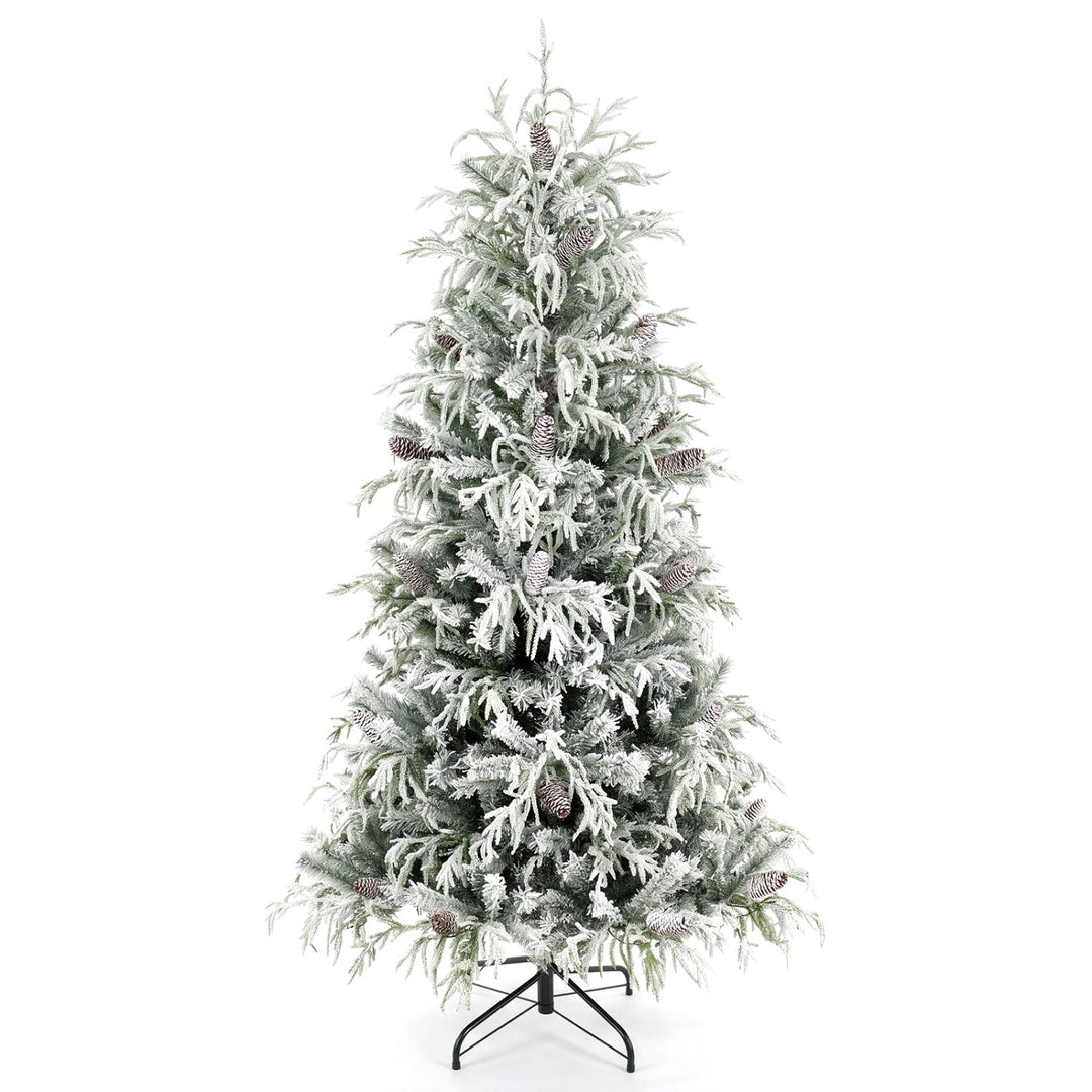 5 Ft Pre-Lit Snow Flocked Artificial Christmas Tree