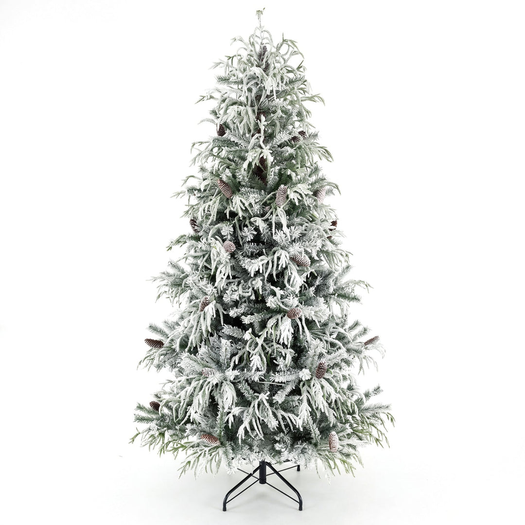 5 Ft Pre-Lit Snow Flocked Artificial Christmas Tree