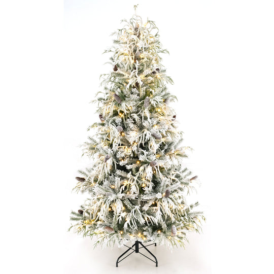 5 Ft Pre-Lit Snow Flocked Artificial Christmas Tree