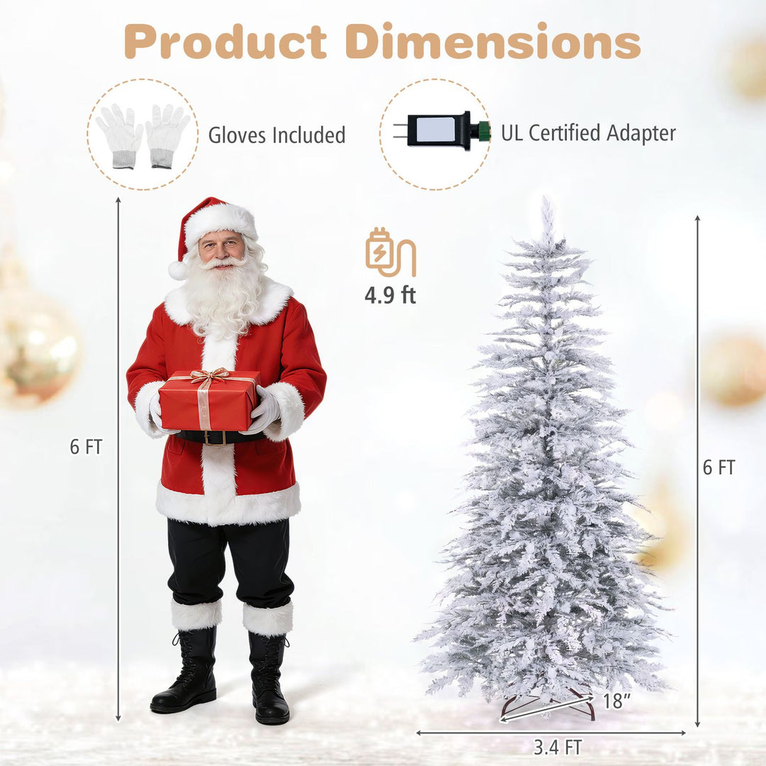 Pre-Lit Artificial Christmas Tree with 280/350/440 Warm White LED Lights and 8-Mode
