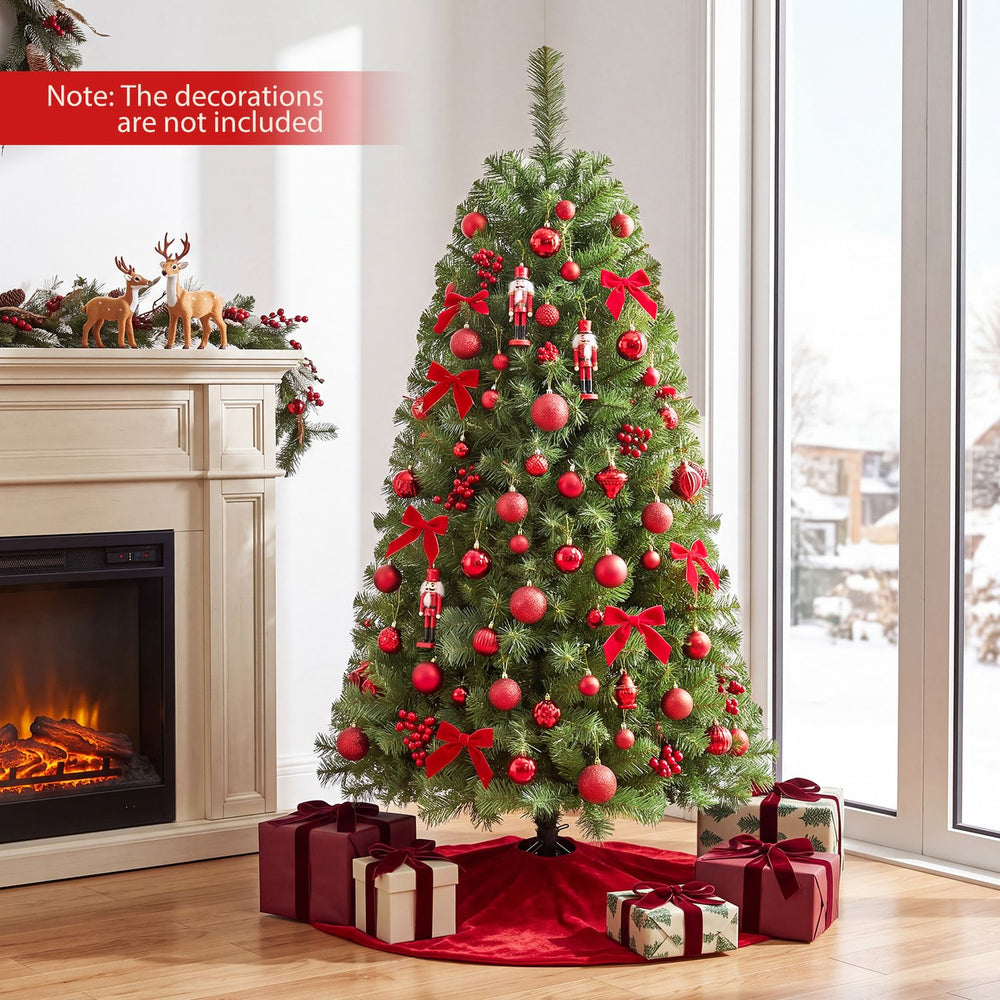 Pre-Lit Artificial Christmas Tree with 200/500 Warm White LED Lights-S
