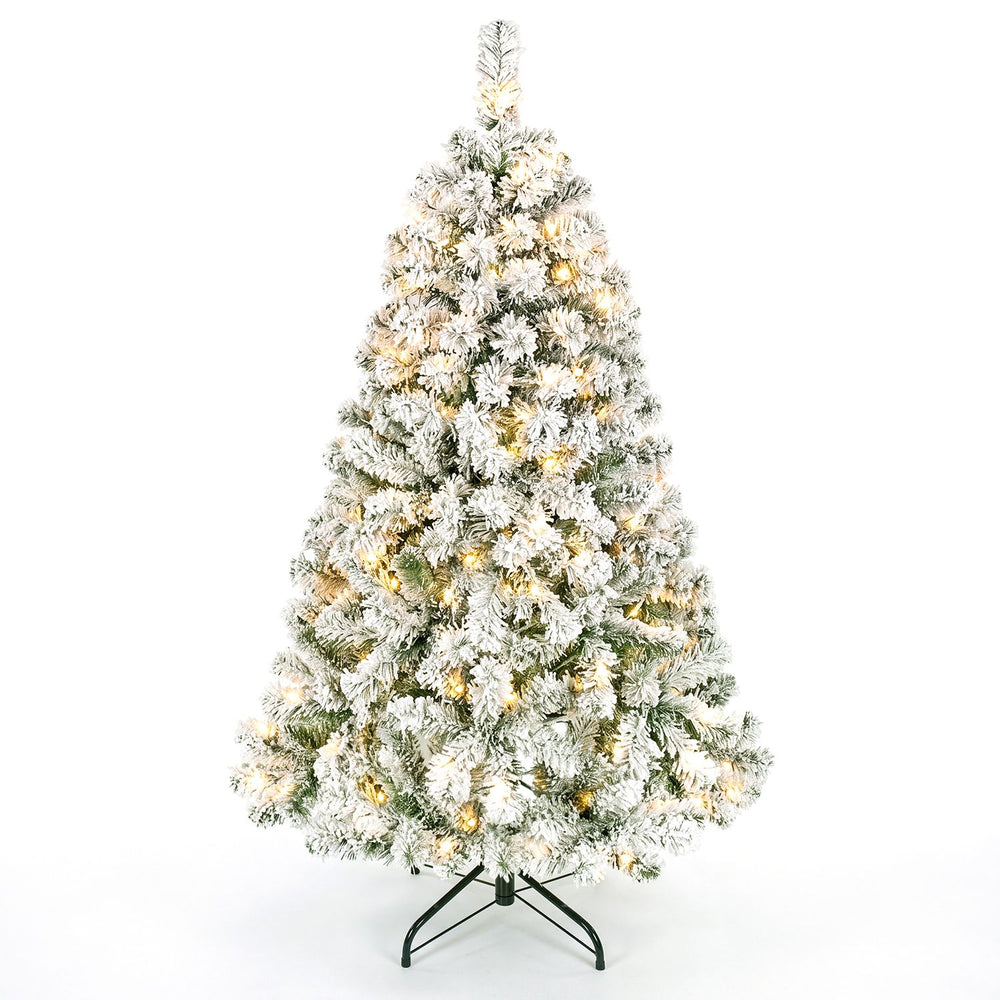 9/7.5/6/4.5 FT Pre-Lit Artificial Christmas Tree with 900/550/250/150 Warm White LED Lights
