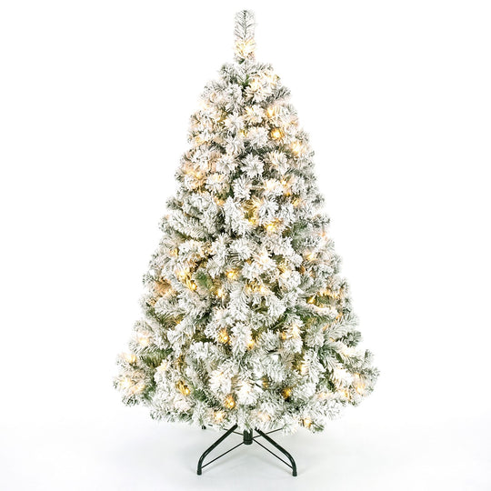 9/7.5/6/4.5 FT Pre-Lit Artificial Christmas Tree with 900/550/250/150 Warm White LED Lights