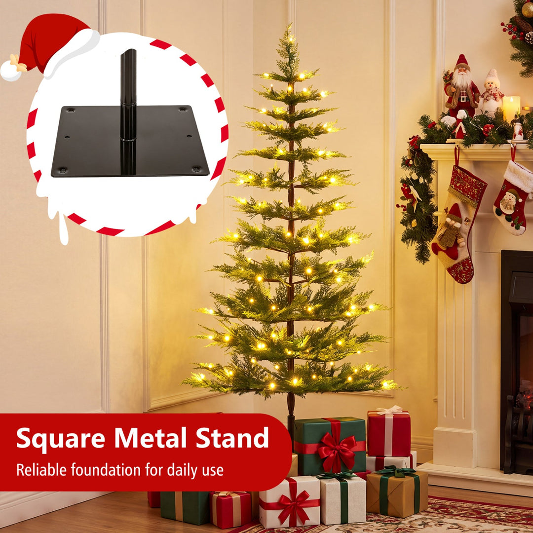 Pre-Lit Cypress Christmas Tree Set of 3 with LED Lights