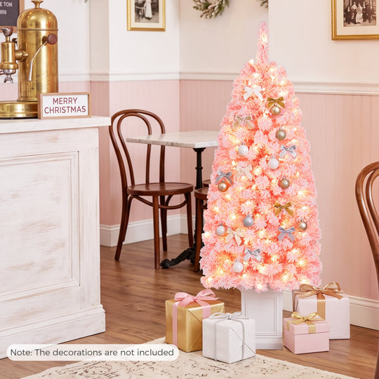 Pre-Lit Potted Christmas Tree with Warm White LED Lights