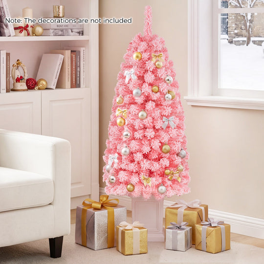 Pre-Lit Potted Christmas Tree with Warm White LED Lights