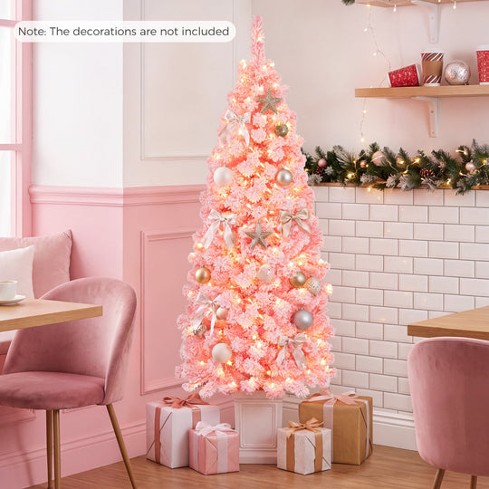 Pre-Lit Potted Christmas Tree with Warm White LED Lights