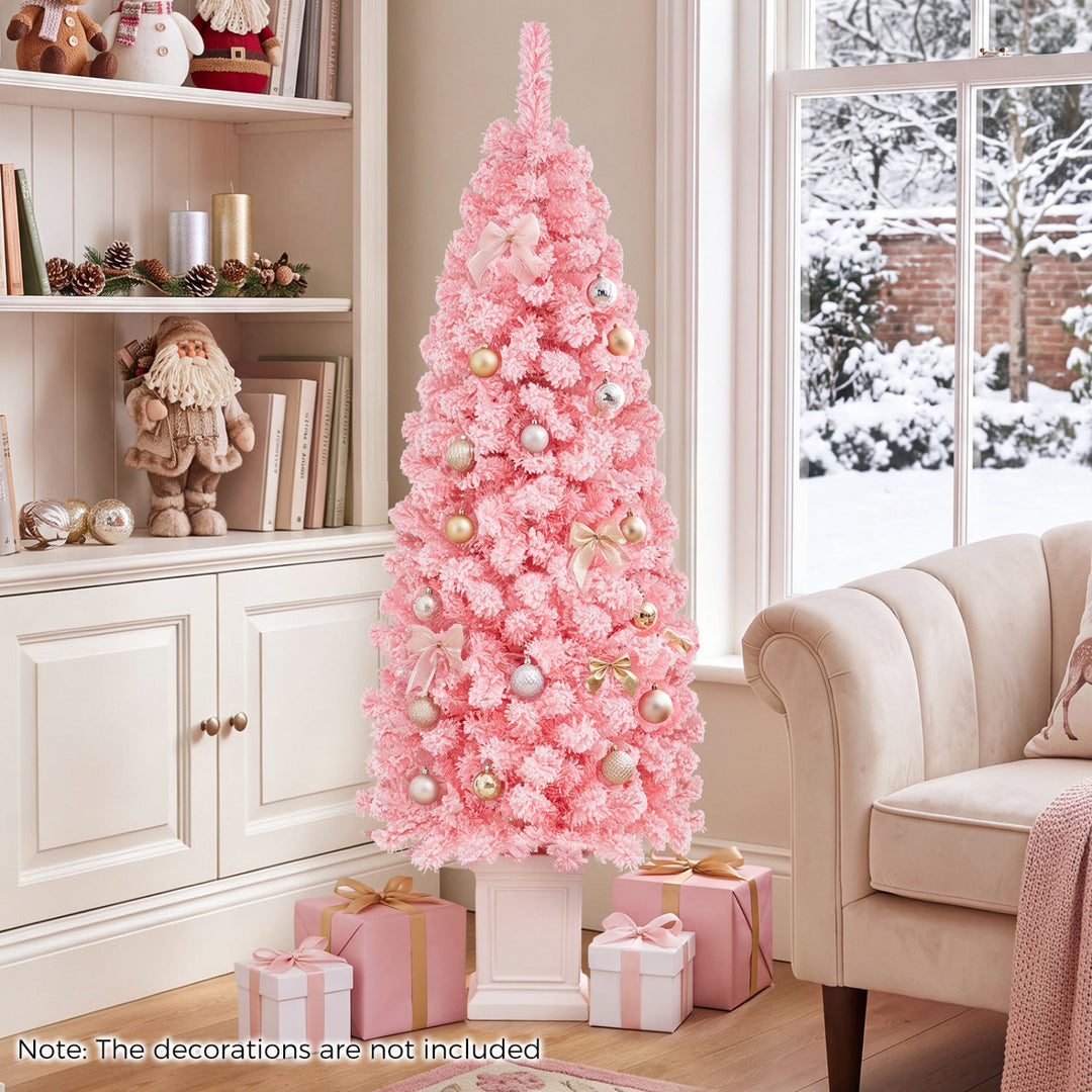 Pre-Lit Potted Christmas Tree with Warm White LED Lights