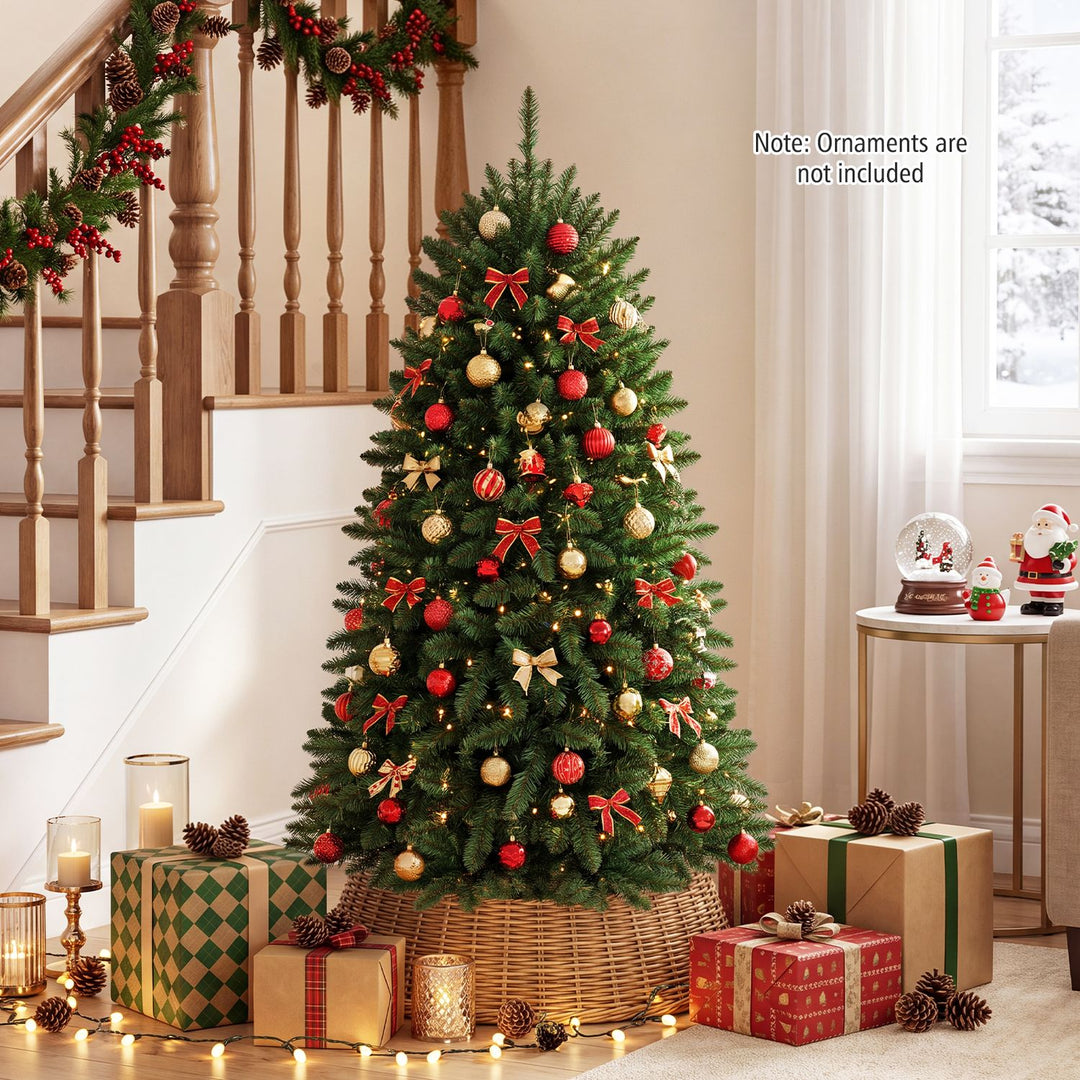 Premium Hinged Artificial Fir Christmas Tree with LED Lights