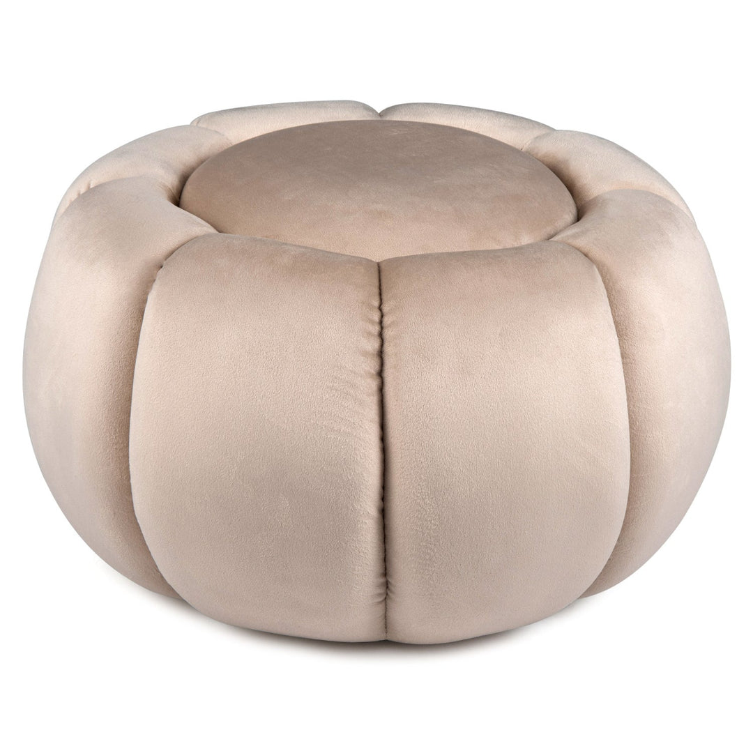 Pumpkin Ottoman with Hidden Storage and Removable Lid