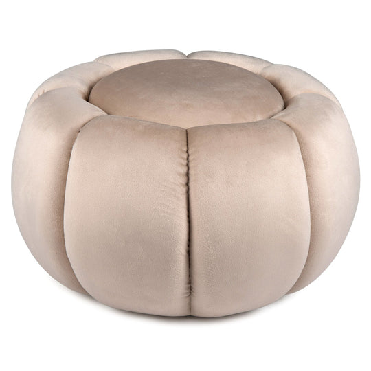 Pumpkin Ottoman with Hidden Storage and Removable Lid