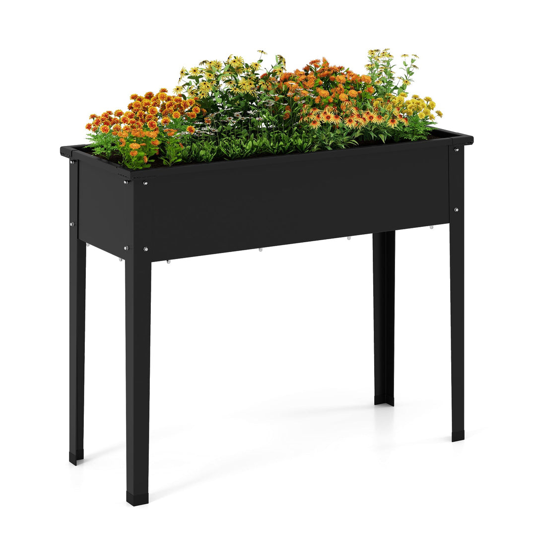 Raised Garden Bed Elevated Metal Planter Box with Legs Drainage Holes